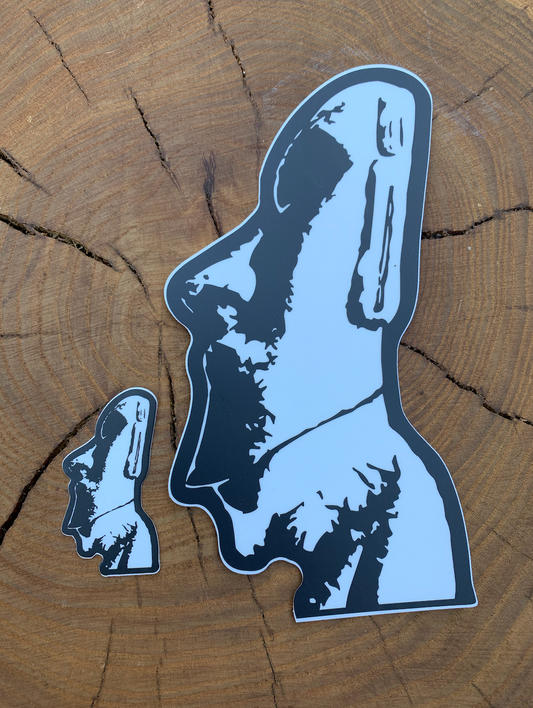 Easter Island Moai Surf Adrift Sticker