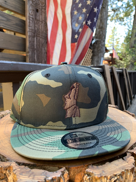 Adrift Camo Moai Snapback Flatbill