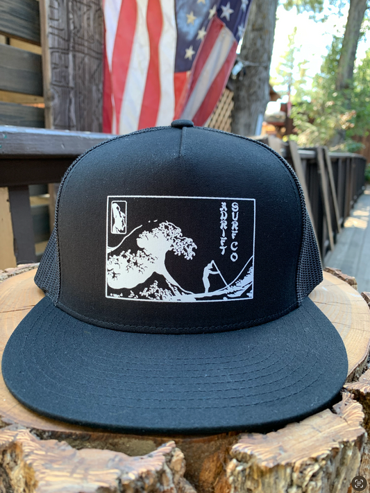 Adrift Surf Co. Hokusai Trucker in Black